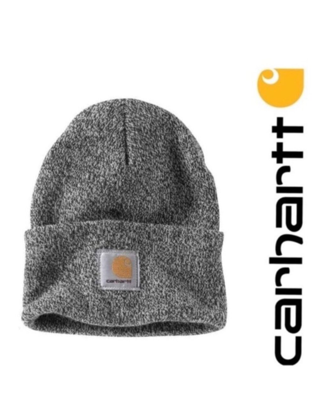 Carhartt | A18-019OFAA Watch Hat Black/White Fleck Design "Leprino Foods" Patch